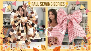 Details It’s Reversible! | Episode Two: Quilted Patchwork Decor Bow | Easy Patchwork Hack | Fall Sewing News