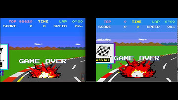 Side-by-side comparison of Atari ST and Arcade versions of Pole Position