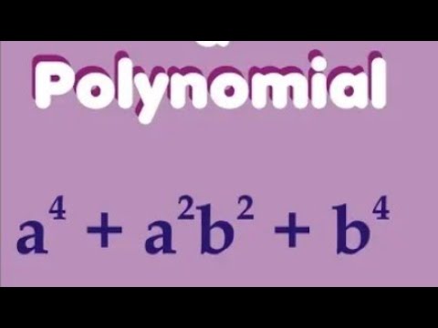 factorize a^4+a^2b^2+b^4 - YouTube