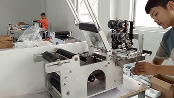 Semi-Automatic Labeling Machine Install using video