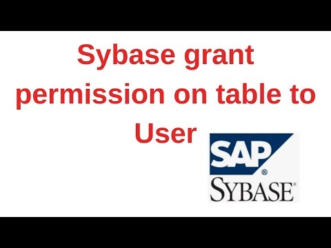 13. Sybase Tutorial: Sybase grant permission on table to User