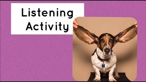Listening activity 1