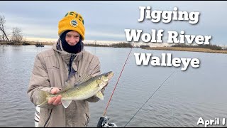 Wolf River Walleye in Spring | JIGGING Walleye on the Wolf River Spring Resimi