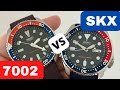 Seiko SKX vs 7002 comparison review (SKX 009 vs 7002-7039) Better Seiko diver watch.