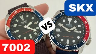 Seiko SKX vs 7002 comparison review (SKX 009 vs 7002-7039) Better Seiko  diver watch. - YouTube