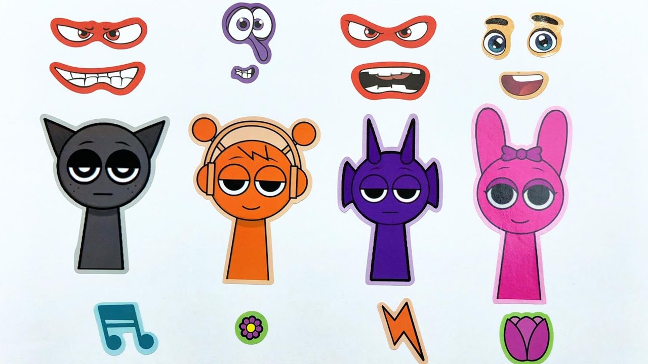 Incredibox Sprunki Sinner Edition cross-border configuration Sticker ...