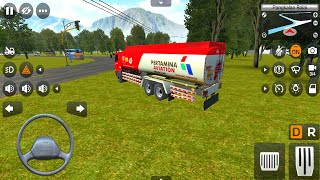 Car Long Truck Oleng Tank Pertamina Mod Bussid - Car Racing Truck Simulator Android Gameplay screenshot 4