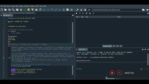 Método de Bisección : función de prueba programada con python