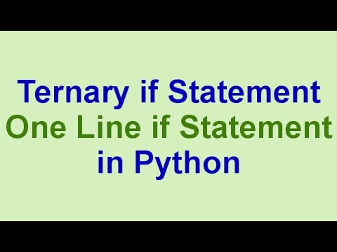 Python Tips & Tricks: One Line if Statements (Ternary if Statement) - YouTube Python Tips & Tricks: One Line If Statements (Ternary If Statement) - Youtube