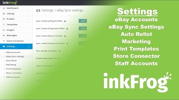inkFrog Open: Account Settings