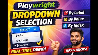 🔥 Playwright Dropdown Handling | Select by Label, Value & Index (Real-Time Example) - Telugu💻