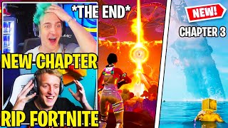Tfue & Streamers React To New Fortnite Chapter 2 Finale The End Live Event Chapter 3