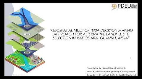 Civil PDEU Research | Vatsal Shah | GIS MCDM Model |Sanitary Landfill Site Selection | Vadodara