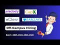 Off-Campus Hiring Announced| 2025, 2024, 2023, 2022 BATCH