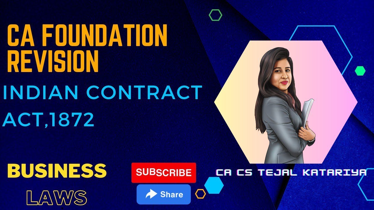 Indian Contract Act.1872| Revision| By CA CS Tejal Katariya - YouTube