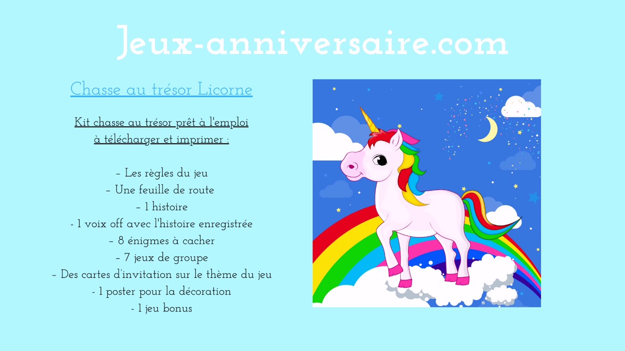 Puzzle à imprimer Licorne - Un Anniversaire en Or - Jeu enfant gratuit