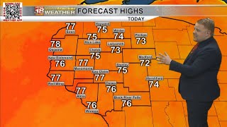 One more sunny (and dry) day ahead before daily chances for showers and thunderstorms return