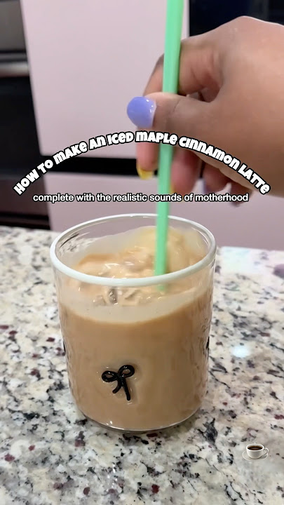 Maple Cinnamon Latte Recipe #minivlog #icedcoffee #coffeedrinks #morningroutine