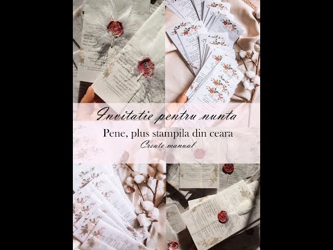 Invitații la nunta/Materiale simple/Invitații create manual