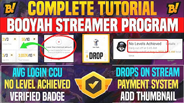 Booyah Streamer Program Complete Tutorial | Verified Badge | Drops | Thumbnail | Payment System etc