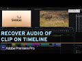 Recover audio or video of clip on timeline in Adobe Premiere Pro #videoeditingtips #adobepremierepro