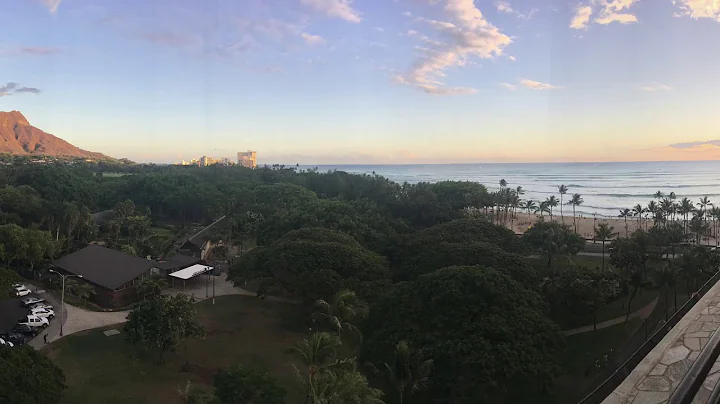 The view from our Airbnb in Waikiki, Hawaii