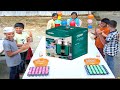 Village girls burst balloons and flip bottles by matching balloons | SS food challenge tanjila food