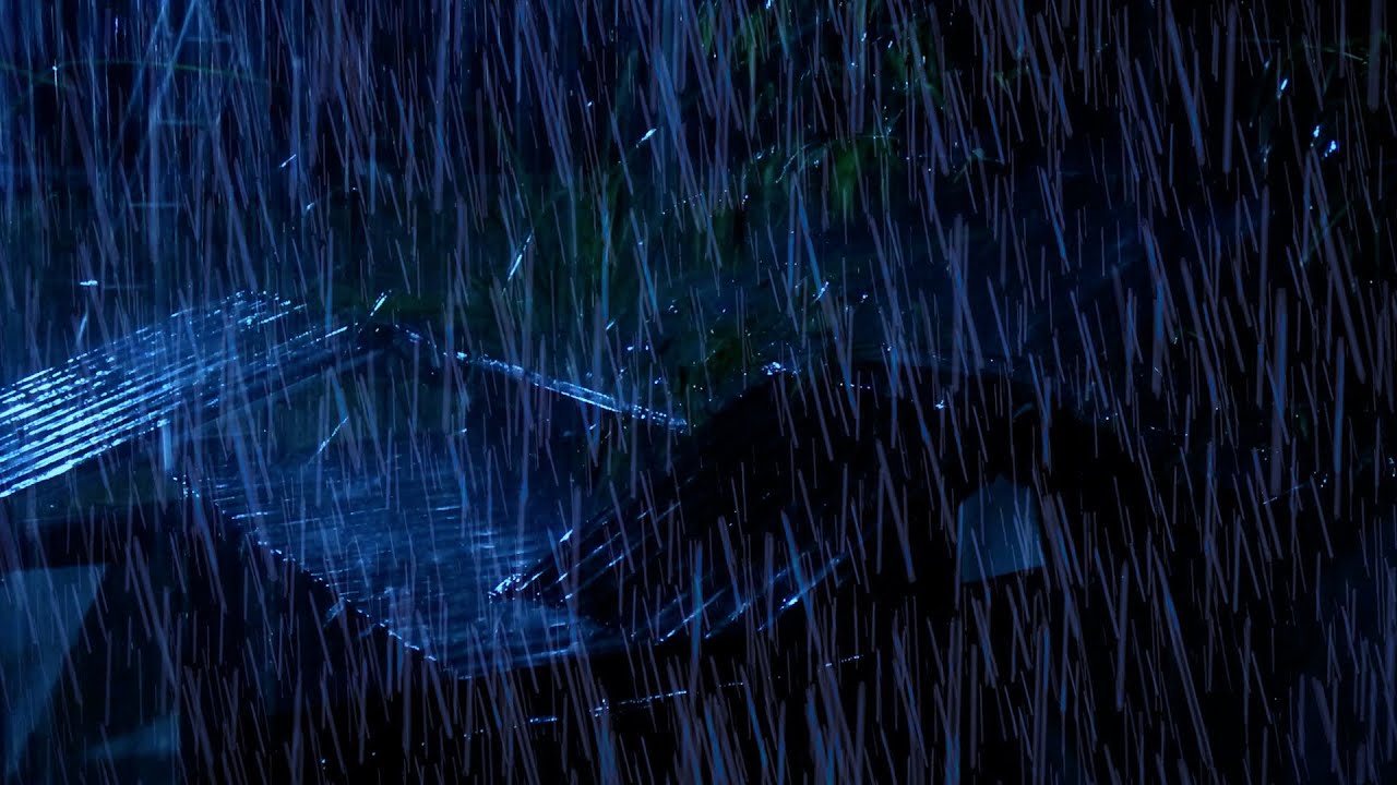 Засните мгновенно, несмотря на сильный ливень и гром на металлической крыше.