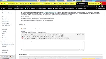 How to Create Discussion Forum Threads and Replies