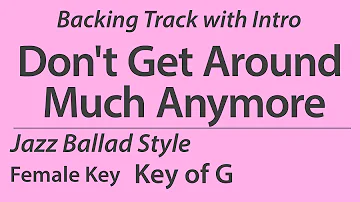 Don't Get Around Much Anymore/Backing Track/G (Female Key)/Jazz Ballad/Piano Trio/4bars Intro/Chords