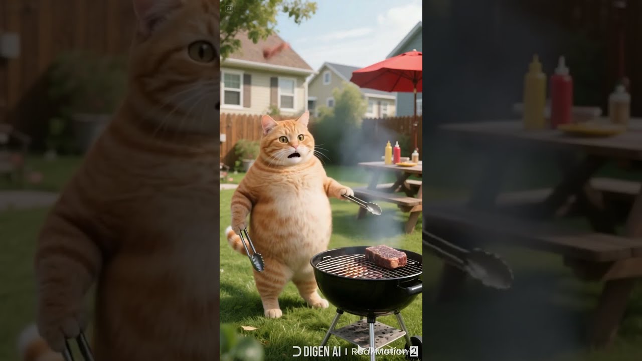Orange Cat Cooking Ai Catcooking Viral