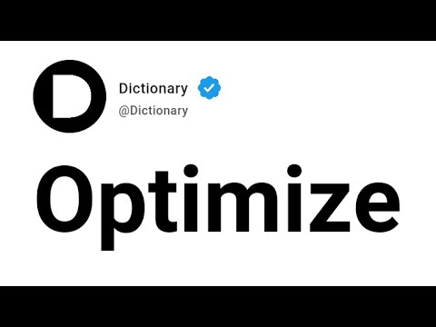 Optimize Meaning In English