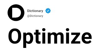 Optimize Meaning In English