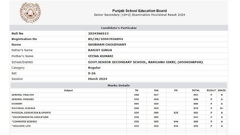PSEB 12th Result 2024 Kaise Dekhe ? How To Check PSEB 12th Result 2024 ? PSEB Punjab Board Result