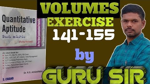 VOLUMES 141-155 || MENSURATION || RS AGARWAL BIT-BIT || GURU SIR