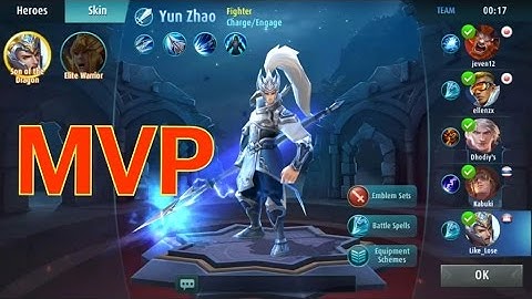 Mobile Legend YUN ZHAO MVP