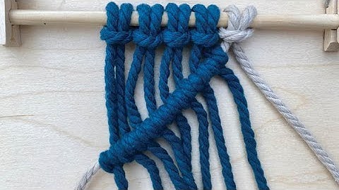 MACRAME Diagonal Double Half Hitch Knot - Right to Left | BEGINNER