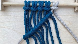 MACRAME Diagonal Double Half Hitch Knot - Right to Left | BEGINNER