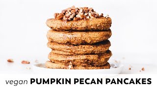 Pumpkin Pecan Pancakes // vegan, gluten-free, oil-free