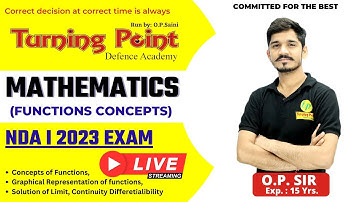 Functions Concepts | NDA 1 2023 | Graphs & Standard Functions Solution - NDA Mathematics by OP Sir