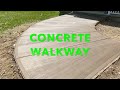How to pour a concrete walkway.