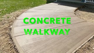 How to pour a concrete walkway.