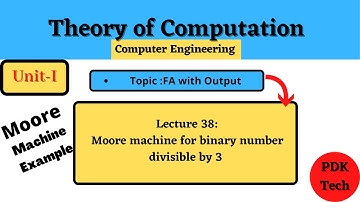 Lecture 38 : Moore machine for binary number divisible by 3