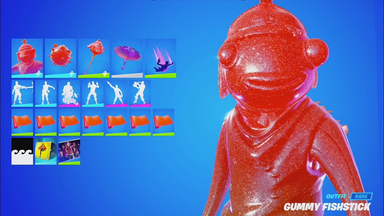 GUMMY FISHSTICK SKIN Showcase in Fortnite YouTube