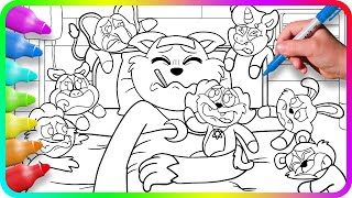 Coloring Pages SMILING CRITTERS - CATNAP Gets SICK / Satisfying Coloring Poppy Playtime Chapter 3