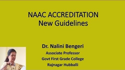 NAAC - New Guidelines