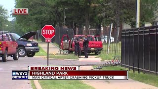 Driver in critical condition after accident in Highland Park