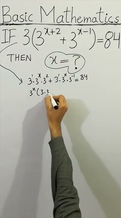 😳 CLEAN BASIC MATHEMATICS If 3(3^X+2 +3^X-1)=84 Then X=? #Shorts - YouTube