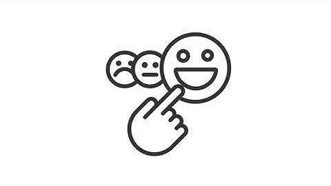 Animated contentment linear icon