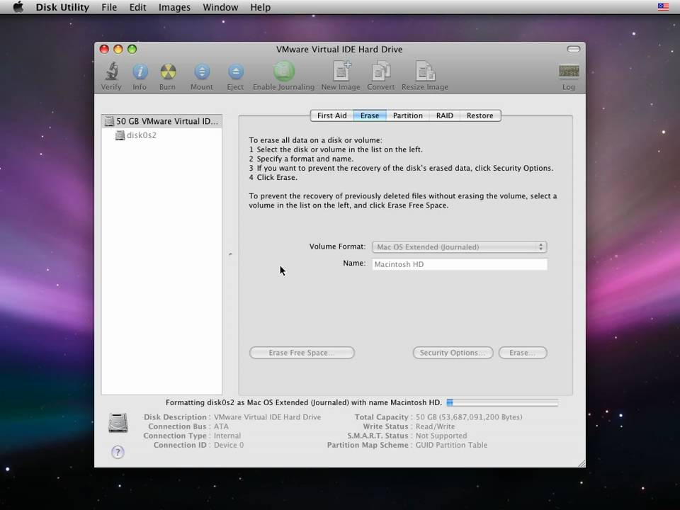 install mac os x in vmware workstation player